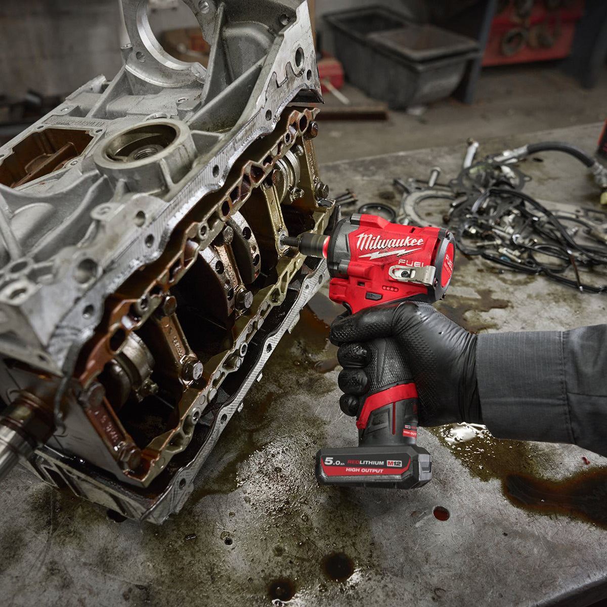 Milwaukee M12FCIWF38G3-0 12V M12 FUEL Brushless 3/8" Compact Impact Wrench with Friction Ring 4933493451
